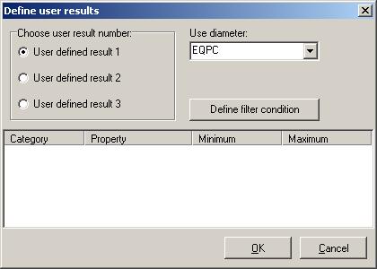 QICPIC User Result Definition Dialog