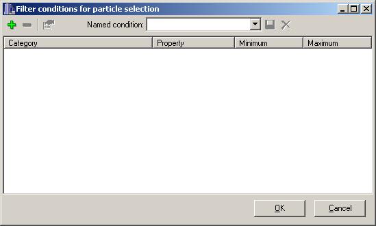 QICPIC Particle Selection Dialog