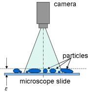 Static Image Analysis with particles oriented on a microscope slide