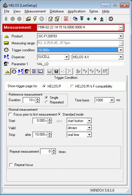 HELOS Sensor Control Program